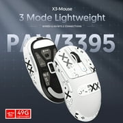 ATTACK SHARK X3 49g SUPERLIGHT Gaming Mouse, PixArt PAW3395 Sensor, BT/2.4G Wireless/Wired, 6 Adjustable DPI up to 26000, for Win10/11/Xbox/PS/Mac