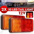 thumbnail image 2 of JUICEASE 2Pc 12V LED Rear Tail Light Indicator Stop Trailer Van Lamp Truck G3W0, 2 of 6