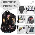 thumbnail image 6 of Uorisanigo Black Space Dinosaur Kids School Backpack Lightweight Breathable Daypack with Adjustable Straps, Large Capacity Bookbag for Hiking Camping and Travel, 6 of 7