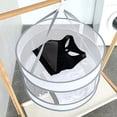 thumbnail image 4 of Jinsinto Foldable Clothes Drying Rack Hanging Clothes Dryer Tiers Foldable Mesh Net Drying Rack Folding Drying Rack Hanging Clothes Basket for Sweater, Delicate and Swimsuit, 4 of 5