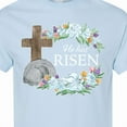thumbnail image 4 of Inktastic Easter He Has Risen with Cross and Flowers T-Shirt, 4 of 5