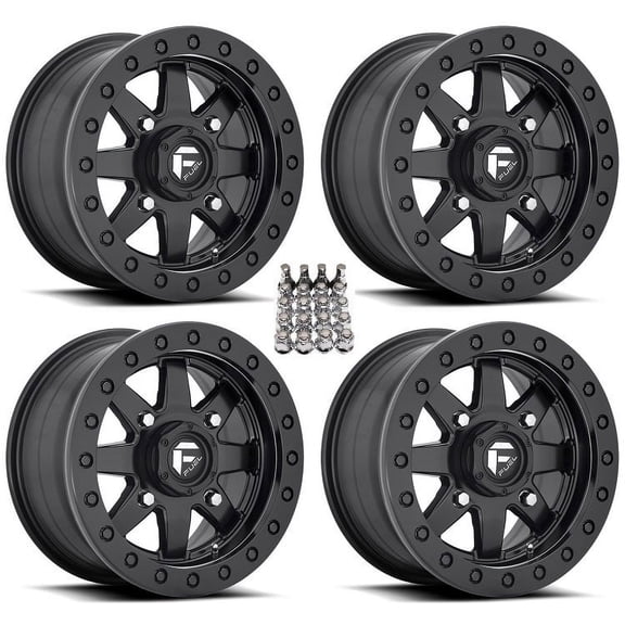 Fuel Maverick Beadlock ATV Wheels Matte Black 15" Sportsman 550 850 1000