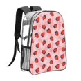 thumbnail image 3 of Gaeub Strawberries Print Clear Backpack ,Clear Transparent Backpack, PVC Bag with Side Pockets,for Concert, Beach, Work, Travel & Sporting, 3 of 7