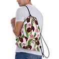 thumbnail image 3 of Drawstring Backpack - Purple Pink Calla Lily Flowers Splash Proof Small Drawstring Gym Bag for Women Men, Cinch Sports String Bag Backpack for Travel Swimming Beach, 3 of 8