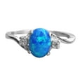 thumbnail image 2 of Joernso Inlaid Rhinestones Elegant Lady Ring Oval Cut Colorful Faux Gem Finger Ring Jewelry Accessory, 2 of 8
