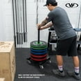 thumbnail image 2 of Valor Fitness Bumper Plate Storage Rack – Portable with Locking Wheels – Holds 500 lbs. of 2" Weight Plates – Organization Equipment, 2 of 8