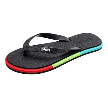 

Mens Slippers Men S Summer Beach Breathable Shoes Sandals Home Slipper Flip-Flops Flat Shoes Slippers for Men Eva Black 41