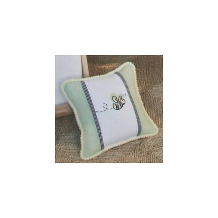 Brandee Danielle Flutter Bees Bee Frame Decorator Cotton Throw Pillow