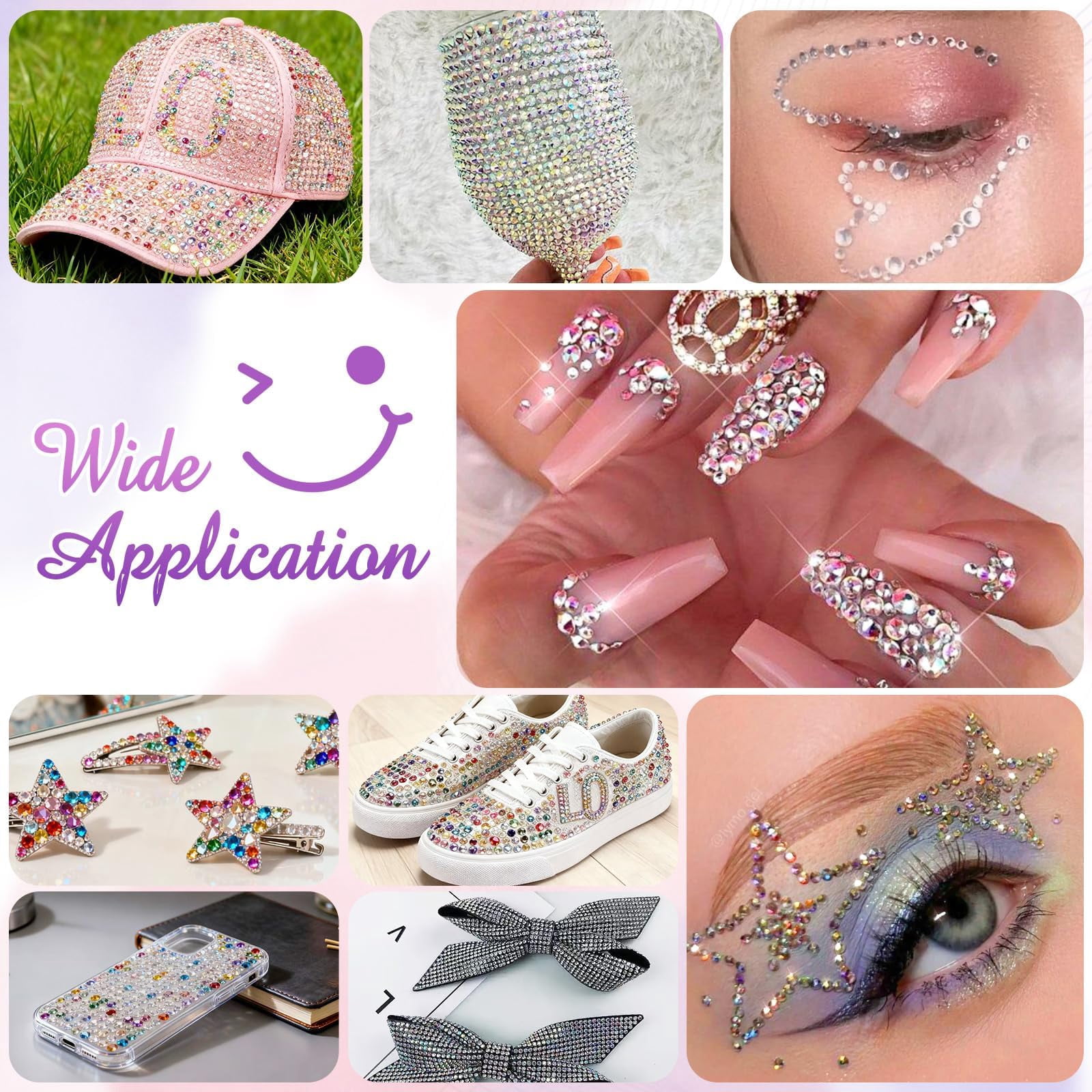 32000Pcs 40 Colors Resin Jelly Rhinestones for Bedazzling, 3mm Multicolor Flatback Gems for Crafting, Bedazzler Kit with 3Pcs 10ml B7000 Glue for Clothes Book Shoes Nails Art Makeup
