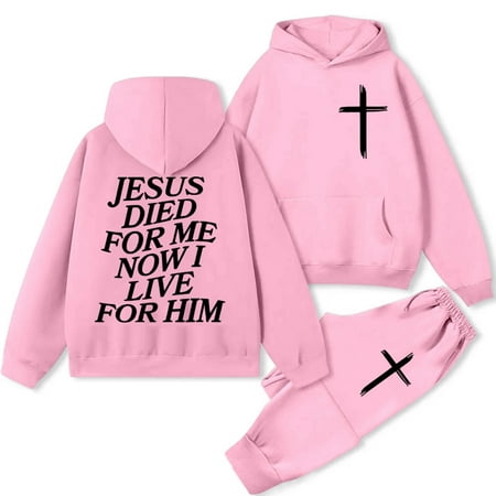 TIANZEN Winter Women s Hooded Sweatshirt Set Loose Solid Color Heart Plus Velvet Casual Tracksuit Womens 3 Piece Pants Set for Women