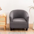 thumbnail image 2 of BH-JJSMGS Club Chair Slipcover Water Resistant Wear Resistant Tub Chair Slipcover Stretch Polyester Tub Chair Cover Armchair Covers for Living Room, 2 of 8