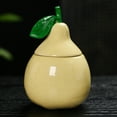 thumbnail image 4 of Gymnture small tea box Ceramic Pear Shaped Tea Canister with Lid Decorative Jar for Kitchen Airtight Container for Coffee Sugar and Flour Storage for Office Candy or Biscuit Tin, 4 of 10