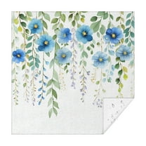 Square Tablecloth 60x60 Inch – Waterproof Polyester Printed Table Cover, Wrinkle Resistant & Washable for Kitchen Dining Picnic Party Decor, Single-v4-13, White