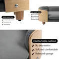 thumbnail image 7 of KOSSMAI Solid Wood Velvet Pet Dog Cat Middle Bed Sofa 30" Length with Removable Padding for Living Room, Bed Room Dark Gray, 7 of 7