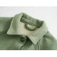 thumbnail image 4 of Kukuzhu Women’s Winter Belted Long Coat Wool Blend Lapel Button Pocketed Pea Coat, 4 of 7