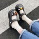 thumbnail image 4 of Zapatillas de mujer de moda con agujeros y suela gruesa con almohada EVA, zapatillas Baotou antideslizantes, zapatillas de verano para mujer, zapatillas de mujer de suela suave, 4 of 6
