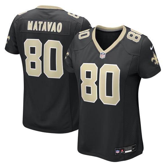 Women's Nike Moliki Matavao Black New Orleans Saints Team Game Jersey
