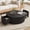 Black, variant on Gelloan 31.5" Square Coffee Table with Drawers,Wooden Living Room Table,Center Table with a Large Tabletop,for Small Spaces, Apartments, Living Room,Natural