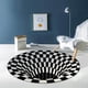 thumbnail image 4 of Alfombra redonda 3D Space, a cuadros Vortex Optical Illusions Alfombra antideslizante Alfombrilla an Meterk 120*120cm, 4 of 7