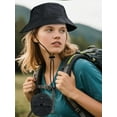 thumbnail image 7 of Luxtrada Quick Dry Waterproof Packable Bucket Hat for Women Men Outdoor Sun Hats with Detachable Chin Strap (Black), 7 of 7