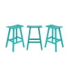 thumbnail image 6 of WestinTrends Malibu HDPE Outdoor Patio 29" Bar Stool Saddle Seat (Set of 3), Turquoise, 6 of 11