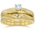 thumbnail image 1 of 1/4Ct Diamond Engagement Wedding Ring Set 10K Yellow Gold, 1 of 1