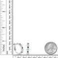 thumbnail image 2 of Gem Stone King 5.00 Ct Oval White Topaz Black Diamond 925 Sterling Silver Hoop Earrings, 2 of 4