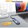 thumbnail image 4 of USB C Hub, USB-C Multi-Port Adapter for MacBook Pro, 7IN1 USBC to HDMI Hub Dongle Compatible for Laptops and Other Type C Devices (4K HDMI USB3.0 SD/TF Card Reader 100W PD), 4 of 8