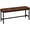 Brown, variant on VASAGLE Dining Table Bench, Ottoman Bench with PU Leather Padded Seat, Steel Frame, Black