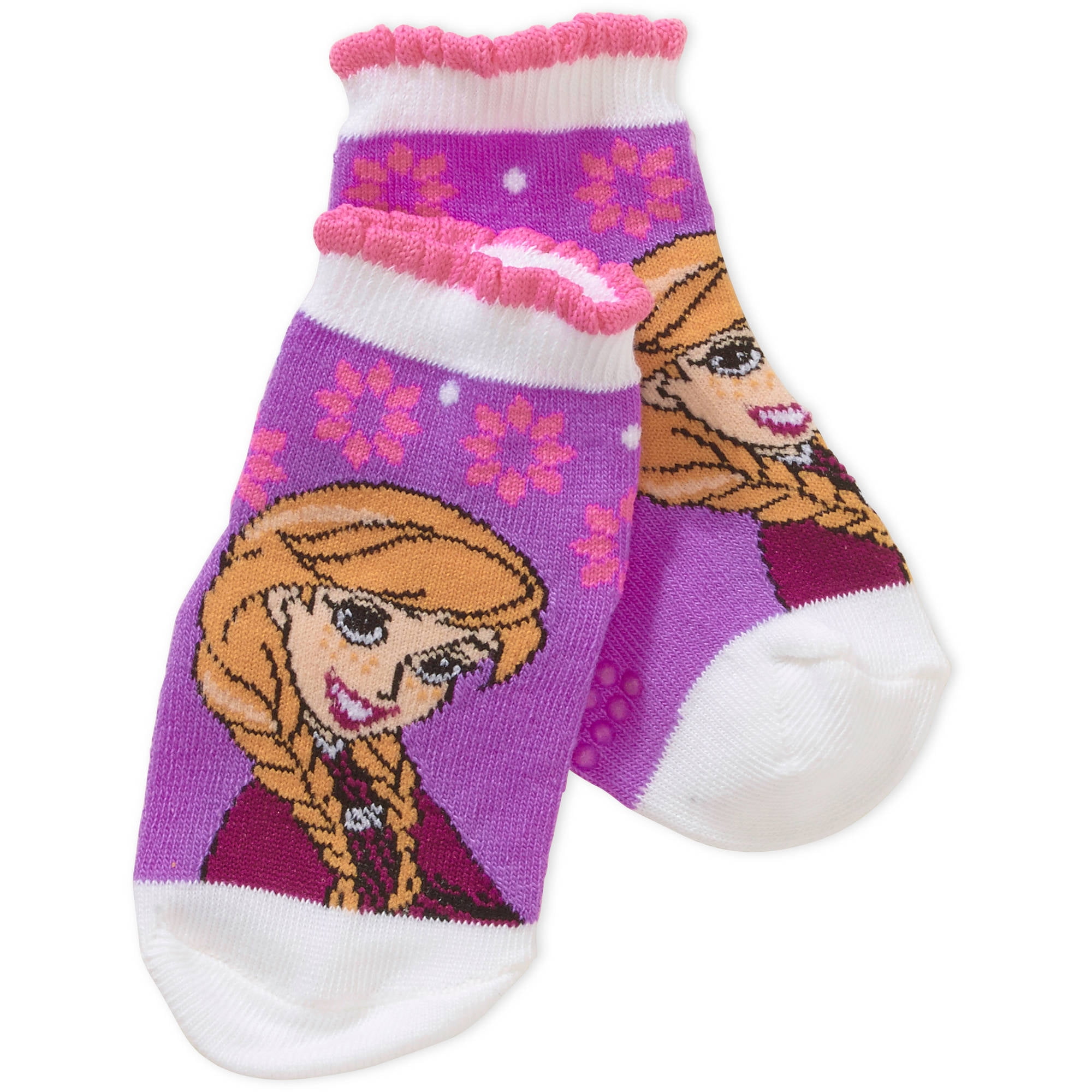 Disney Frozen Toddler Girl Quarter Socks, 3Pack