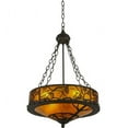 thumbnail image 5 of Meyda 143543 20 in. Whispering Pines Inverted Pendant, Oil Rubbed Bronze & Amber Mica, 5 of 5