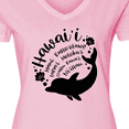 thumbnail image 4 of Inktastic Hawaii Islands with Dolphin Women's V-Neck T-Shirt, 4 of 5