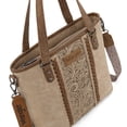 thumbnail image 4 of Wrangler Weatern Tote Bag for Women Medium Sized Aztec Handbags with Crossbody Strap, Tooled-Beige, 4 of 6