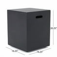 thumbnail image 3 of 50000 BTU Outdoor Rectangle MgO Propane Fire Pit Table with Tank Holder - Dark Gray, 3 of 7