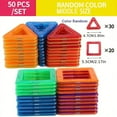 thumbnail image 1 of 100-Piece ABS Magnetic Building Tiles Set: 3-Color Triangles & 2-Color Squares in Medium Bag – Spark Creativity for Ages 3-6, Build Magical Worlds with Pure Magnetic Blocks, 1 of 4