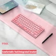 thumbnail image 1 of 78-Key Plug &  Wired USB Keyboard Compatible for Windows - Chocolate Round Keycaps, Dual-Color Color Blocking (/WWhite), -Resistant with USB, Compatible with Laptops & Desktop PCs, 1 of 14