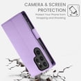 thumbnail image 3 of Allytechgroup Wallet Case for Samsung Galaxy S22 Ultra, Premium PU Leather Cards Slots Shockproof Flip Cover Stand Feature Magnetic Closure Retro Business Style Case Cover for Galaxy S22 Ultra, Purple, 3 of 6