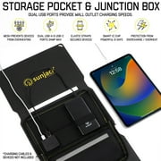 SunJack 25W Portable Solar Panel Charger Kit USB-A & USB-C Rugged Waterproof, 1.7 lbs