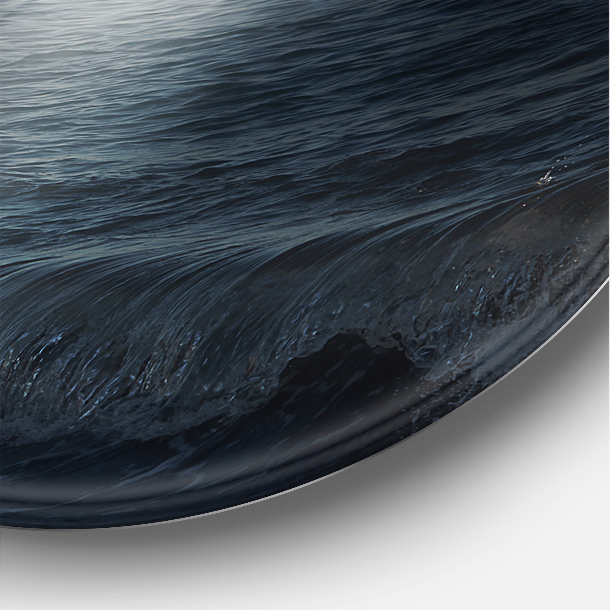 Designart 'Full Moon Night in Cloudy Sky VI' Nautical & Coastal Circle Metal Wall Art 11x11 - Disc of 11