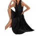 thumbnail image 4 of Lucakuins Mujer Verano A-line Midi Vestido Casual Color sólido Con cuello en V Volantes Sin mangas Suelto Vestido de playa de vacaciones Lucakuins  moda, 4 of 9