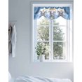 thumbnail image 4 of Blue Elephant Tie Up Valances Curtain, Adjustable Kitchen Vintage Watercolor Polka Dot Valances for Windows Decor, Rod Pocket Short Curtains Set for Bedroom/Bathroom, 42"x12", 4 of 8