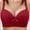 A_Red, variant on Plus Size Bras for Women No Underwire Soft V Neck Seamless Push Up Bralettes Full Coverage Wireless Tshirt Brassiere Red M