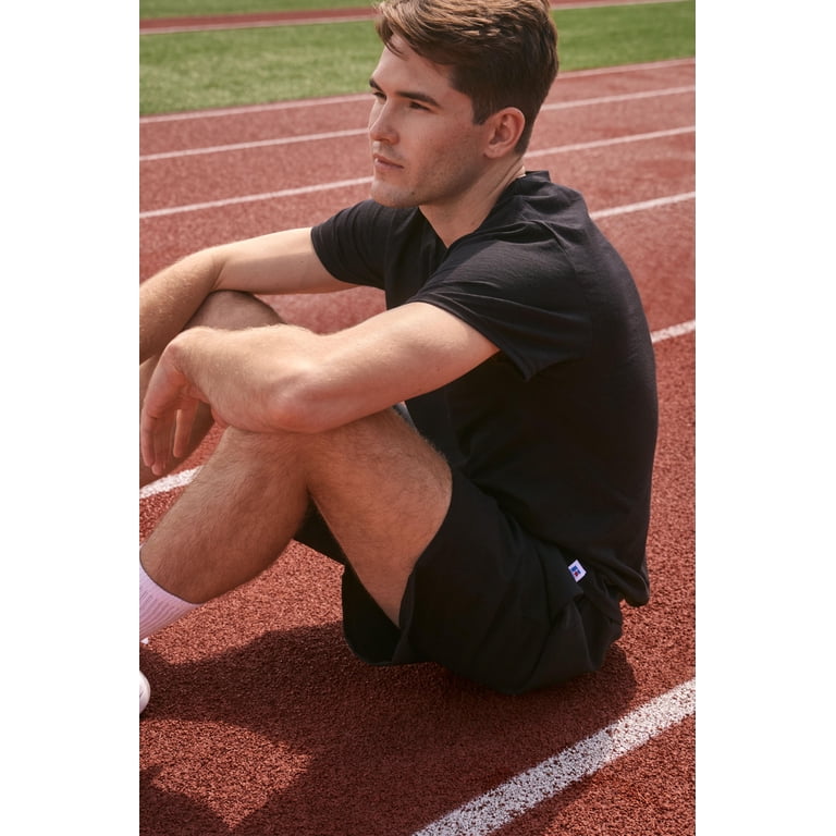 Russell Athletic T-Shirt Uomo Maniche Corte – Girocollo In Cotone 100% Con Logo, Vestibilità Regolare
