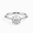 Silver, variant on 925 Sterling Silver Round Solitaire Moissanite Engagement Ring for Women