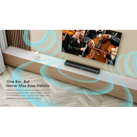 Hisense - 2.1-Channel Soundbar with Built-in Subwoofer - Black