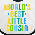 thumbnail image 4 of Inktastic Worlds Best Little Cousin Boys Baby Bib, 4 of 4