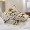 thumbnail image 2 of Lumbar Pillow Covers 20x12 Inch Set of 2, Yellow Sunflower Waterproof Outdoor Pillow Covers, Summer Vintage Flower Bee Sunshine Decorative Cushion Pillowcases for Couch, Sofa, Bed, Garden, Patio, 2 of 9