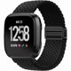 thumbnail image 1 of wonima02 Bands for Fitbit Versa-2 Band - Nylon Braided Stretchy Magnetic Clasp Breathable Replacement Strap for Fitbit Versa 2 / Versa/Lite/SE Watch Accessories for Women Men, Black, 1 of 1