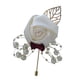 thumbnail image 2 of Ramillete de novia para novio, ramillete de rosas, boutonniere para fiesta de graduación para padrinos de boda y novias blanco, 2 of 6