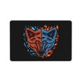 thumbnail image 7 of DouZhe Red Blue Angry Wolf Rugs Doormat, Non-Slip Machine Washable Carpets Floor Door Mat , 36" x 24", 7 of 7